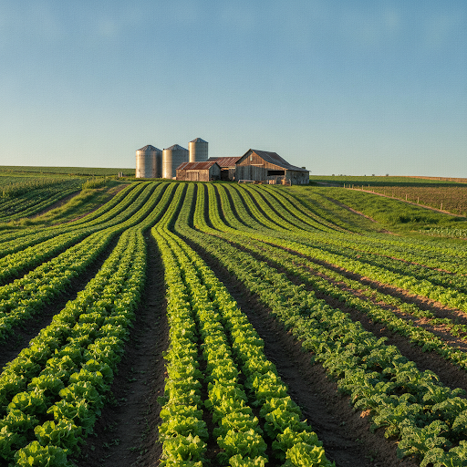 Green farm rows for AgriBridge password recovery